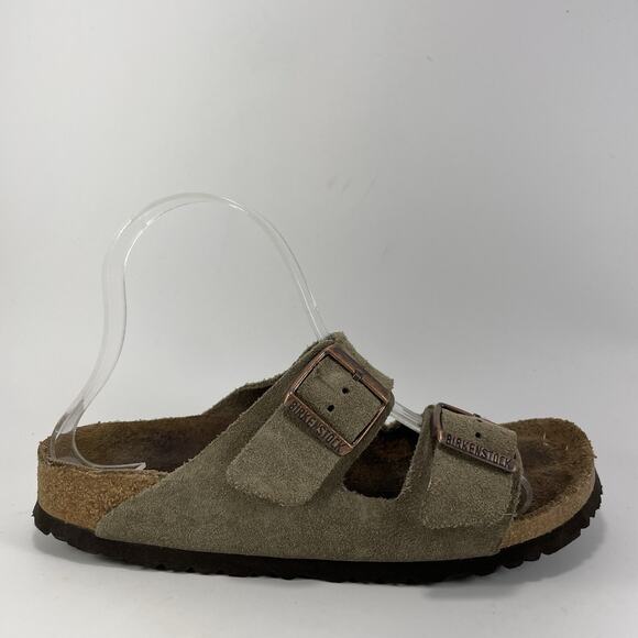 Birkenstock Arizona Slide Sandals Womens Size 39 US 8-8.5 Narrow Suede Soft FB - Picture 1 of 9